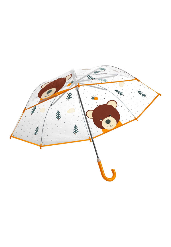 ⭐️ Kinder Transparent/Braun/Gelb Regenschirm Ben Bär