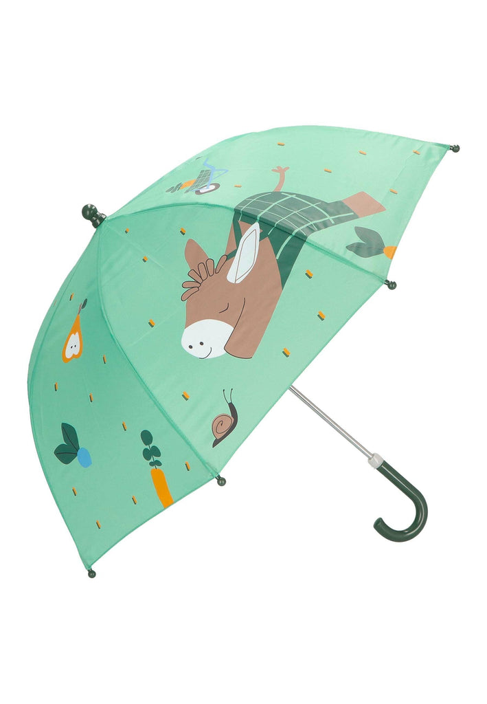 Kinder Regenschirm Esel Emmilius in Basilikumgrün ⭐️ | Stockschirme