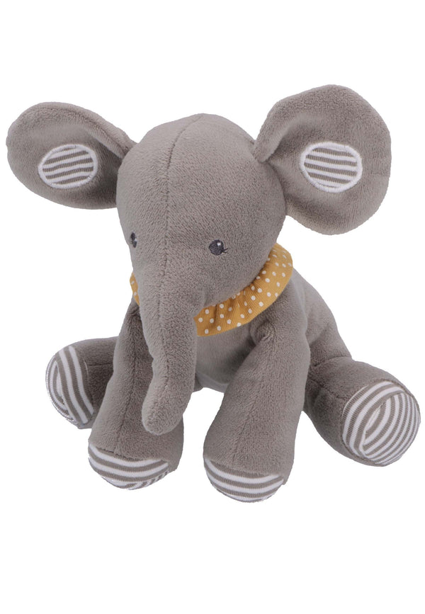 Spieltier Elefant Eddy mit Rassel, Grau ⭐️ | Einschlagdecken