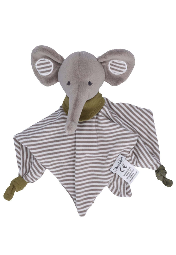 Schmusetuch Elefant Eddy in Grau, ohne Rassel ⭐️ | Einschlagdecken