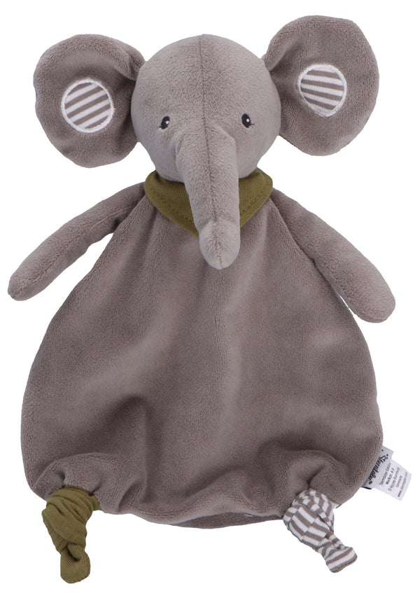 Schmusetuch Elefant Eddy in Grau mit Halstuch ⭐️