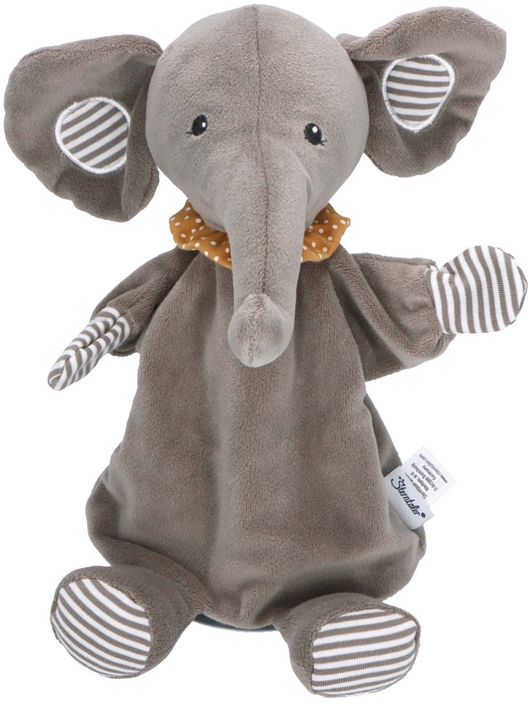 Handpuppe Elefant Eddy in Grau fürs Kaspertheater ⭐️ | Einschlagdecken
